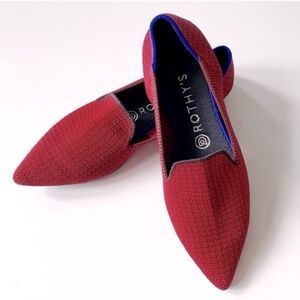 EUC Rothy's The Point Ballet Flats in Scarlett Tweed (Retired Color) Size 8